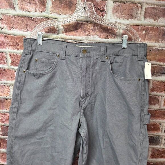 Amazon Essentials Grey Carpenter Utility Pants – Men’s 36x31 Canvas Workwear - Picture 2 of 7